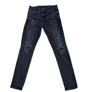 American Eagle Women's Airflex + Distressed 5 Pocket Jeans With Stretch Size 28